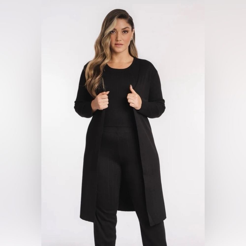Silk and salt 3 piece everyday lounge staycation black set